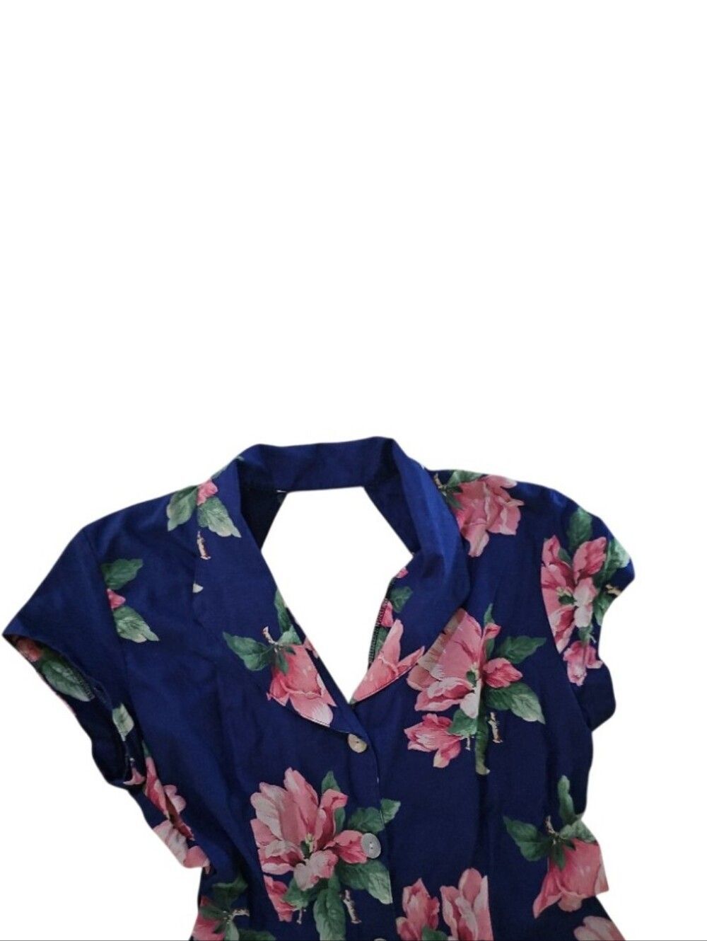 Vintage Carol Anderson California Floral Midi Dress USA Cotton M Cottagecore - Picture 6 of 15